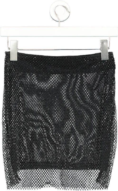 SLA the label Black Romi Diamante Skirt UK XXS