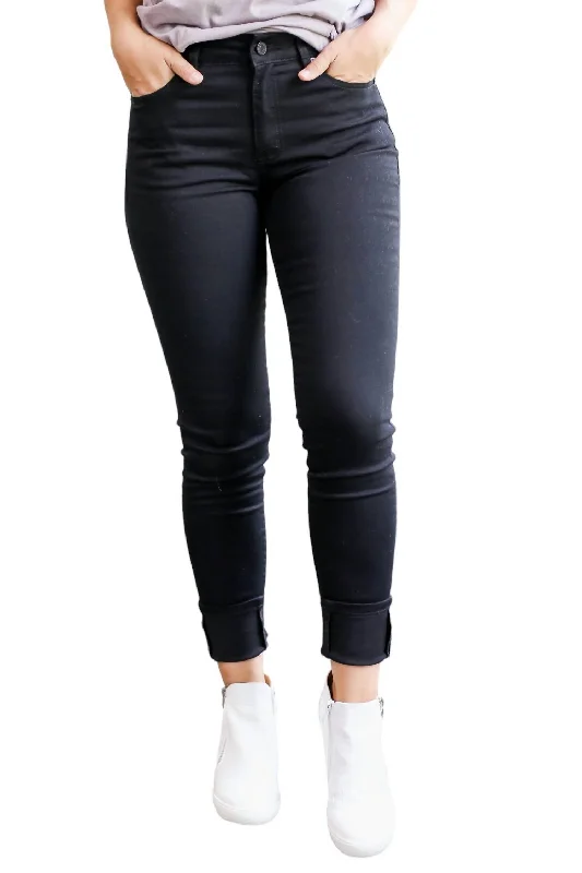 Alyssa High Waist Skinny Jeans In Black