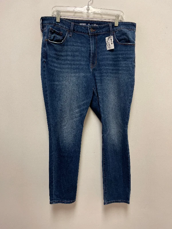 Jeans Skinny By Old Navy In Blue Denim, Size: 16