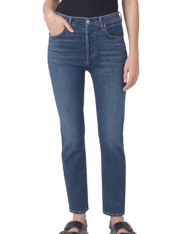 Jolene Highrise Vintage Slim Denim In Undercurrent