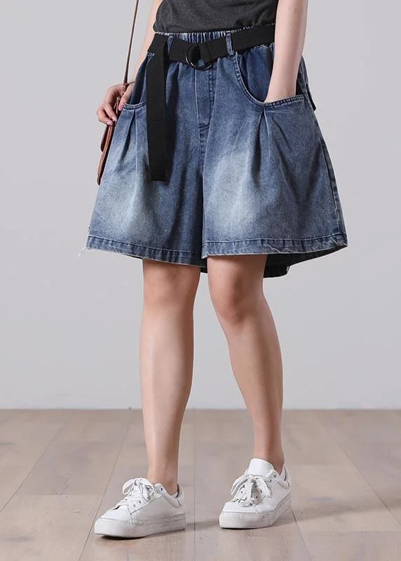 Natural Blue Denim hot pants Trousers Summer