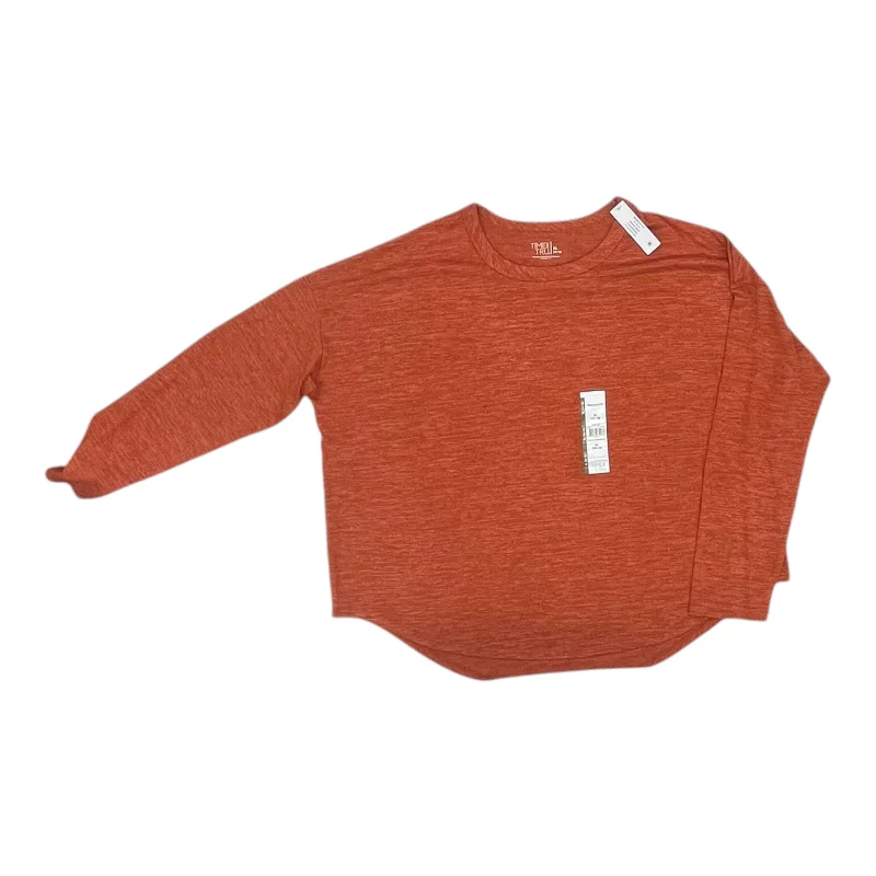 Top Ls By Time And Tru In Orange, Size:Xl