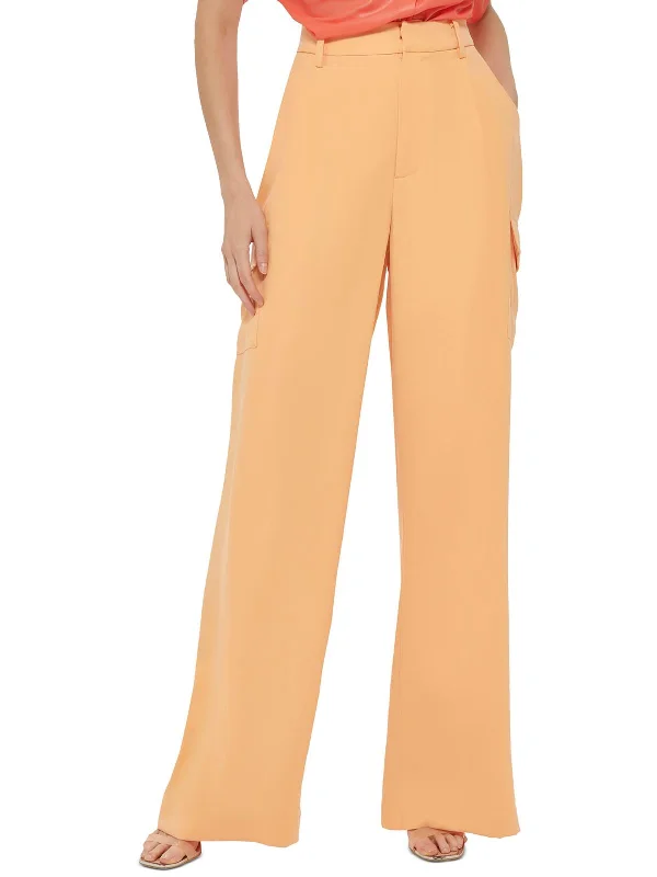 Womens Wide Leg Utility Trouser Pants