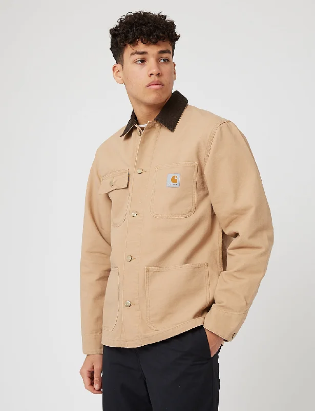 Carhartt-WIP Michigan Coat (Organic Cotton, 12 oz) - Dusty Hamilton Brown/Tobacco rinsed