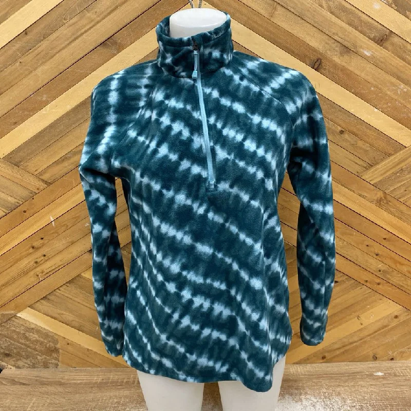 Eddie Bauer - Women's 1/4-Zip Pullover Fleece - MSRP $85: Blue / Green-women-MD