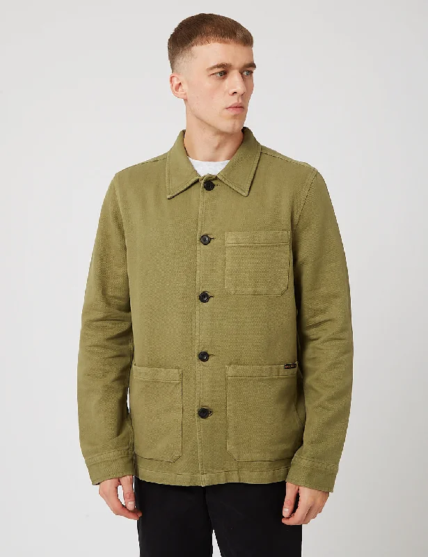 Nudie Jeans Barney Worker Jacket - Olive Green