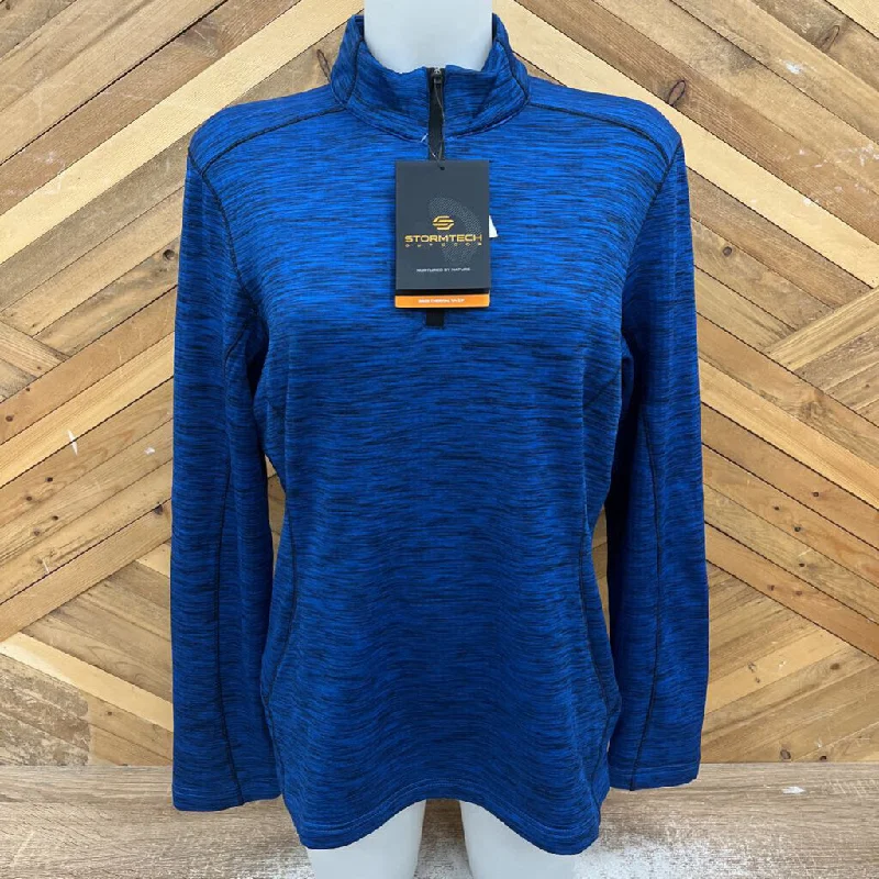 Stormtech - Women's 1/4 Zip Pullover Fleece - MSRP $75: Black / Blue-women-LG