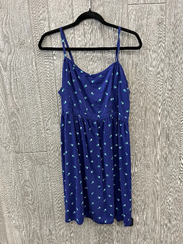 Blue Dress Casual Midi Old Navy, Size Xl