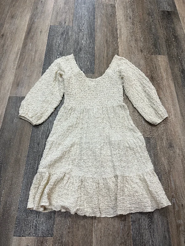 Cream Dress Casual Midi Saltwater Luxe, Size S