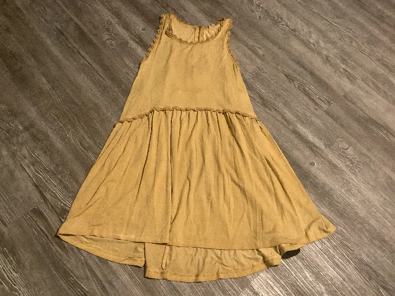 Yellow Dress Casual Midi Pol, Size M