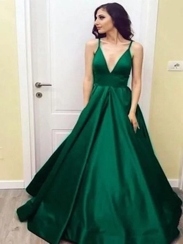 A-line Evening Party Prom Dresses, Newest Simple Design Prom Dresses