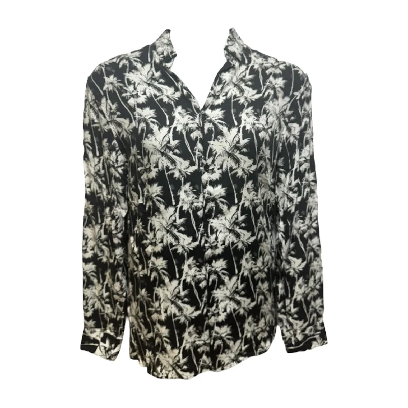 Blouse Long Sleeve By The Kooples In Tropical Print, Size: M