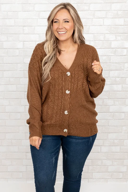 Cozy And Cute Cardigan, Brown