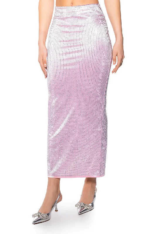 DECISION MAKER RHINESTONE MAXI SKIRT