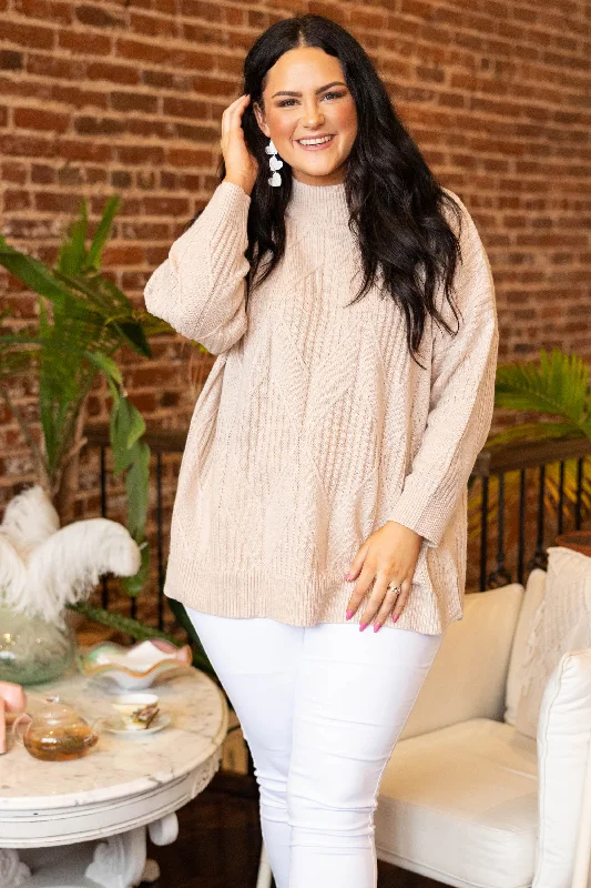 Enchanting Evenings Sweater, Taupe