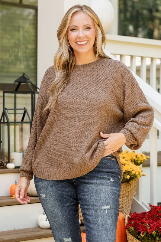 Fall For Me Sweater, Mocha