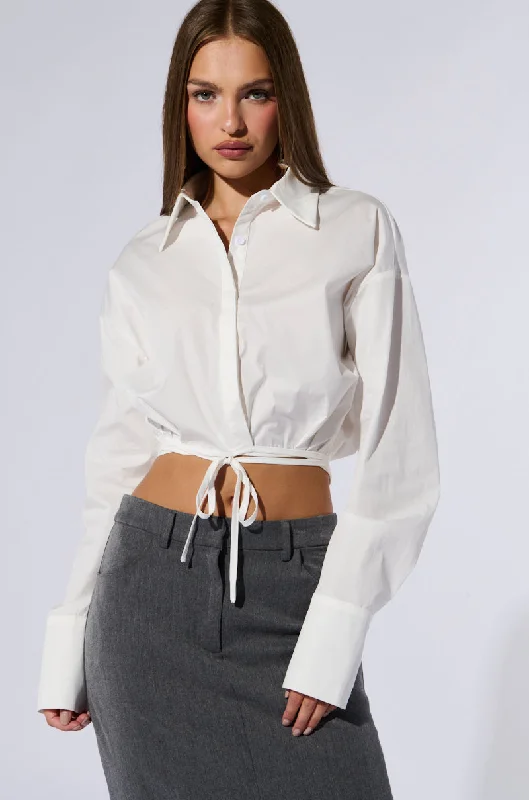 MINIMAL ELEGANCE BUTTON DOWN POPLIN SHIRT