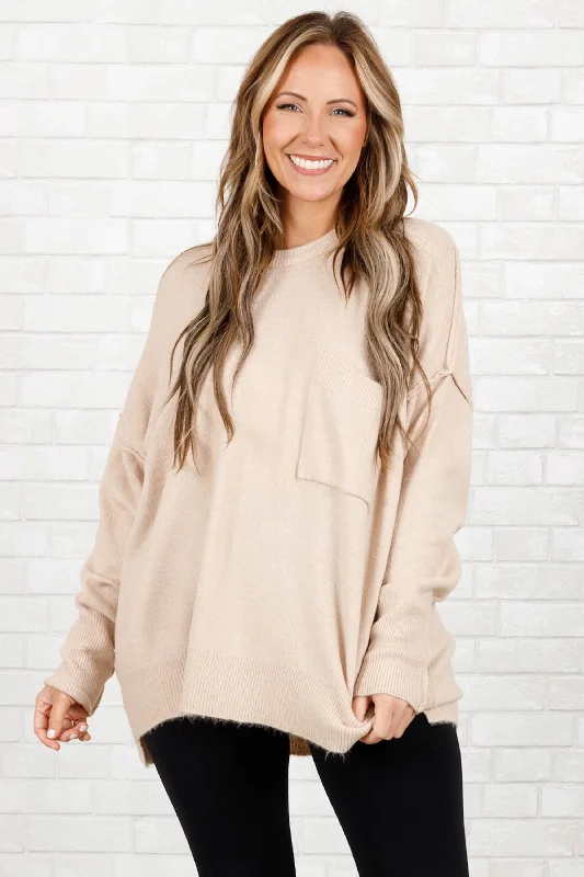 The Night Before Sweater, Heather Beige