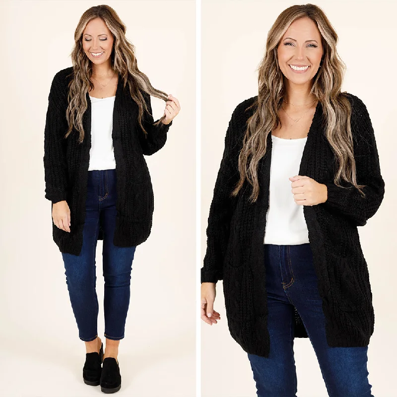 Wonderful Winters Cardigan, Black